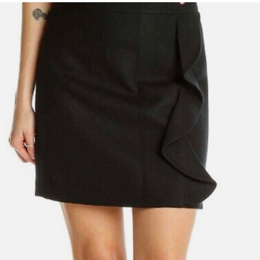 J. Crew Mercantile Wool Ruffle Detail Skirt